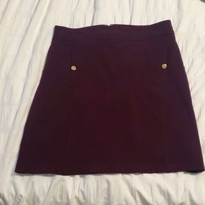 NWOT LOFT Purple A-Line Mini Skirt size 8